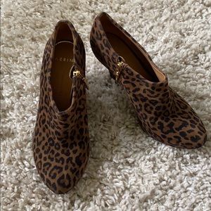 AERIN leopard cheetah ankle booties